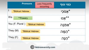 Hebrew Pronouns Vocabulary - hebrewversity