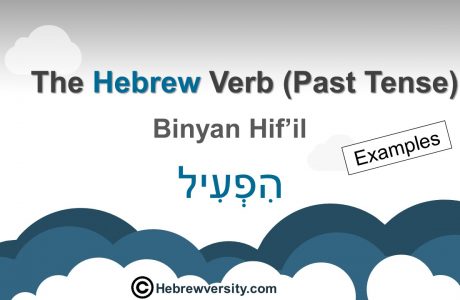 “Binyan Hif’il” Past Tense: Examples