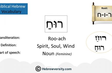 Biblical Hebrew Vocabulary List 4