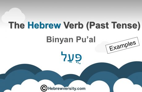 “Binyan Pu’al” Past Tense: Examples