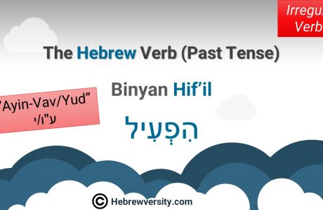 Binyan Hif’il: Past Tense – “Ayin-Vav/Yud”