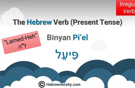 Binyan Pi’el: Present Tense – “Lamed-Heh”