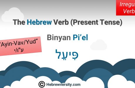 Binyan Pi’el: Present Tense – “Ayin-Vav/Yud”