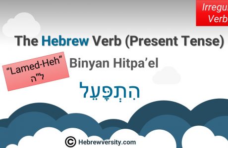 Binyan Hitpa’el: Present Tense – “Lamed-Heh”