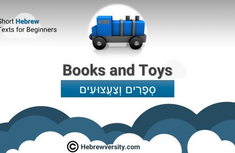 Hebrew Text: “Books and Toys”