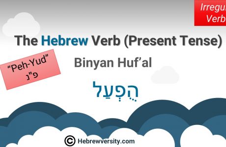 Binyan Huf’al: Present Tense – “Peh-Yud”