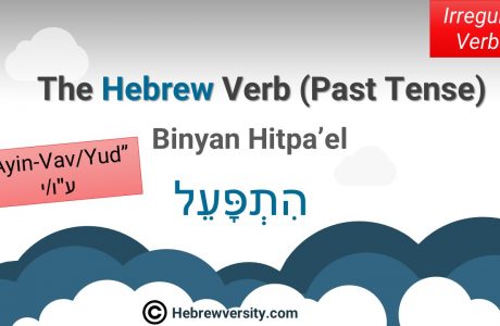 Binyan Hitpa’el: Past Tense – “Ayin-Vav/Yud”