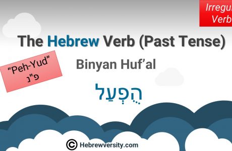Binyan Huf’al: Past Tense – “Peh-Yud”