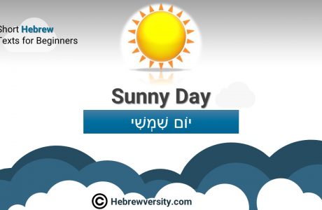 Hebrew Text: “Sunny Day”