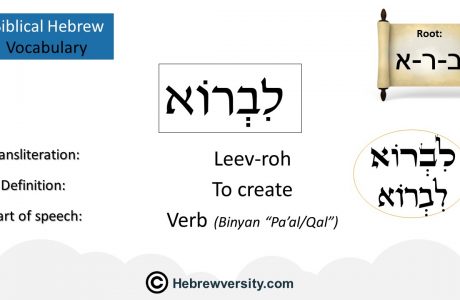 Biblical Hebrew Vocabulary List 18