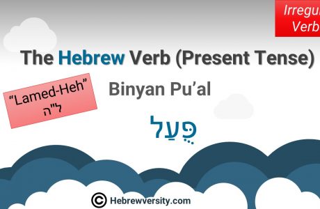 Binyan Pu’al: Present Tense – “Lamed-Heh”