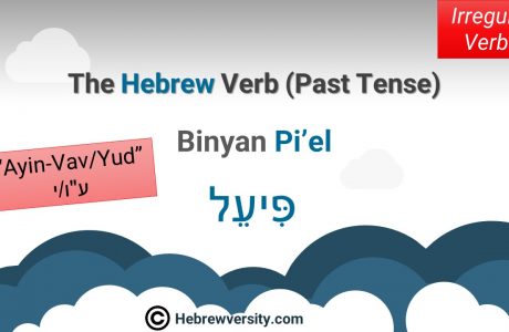 Binyan Pi’el: Past Tense – “Ayin-Vav/Yud”